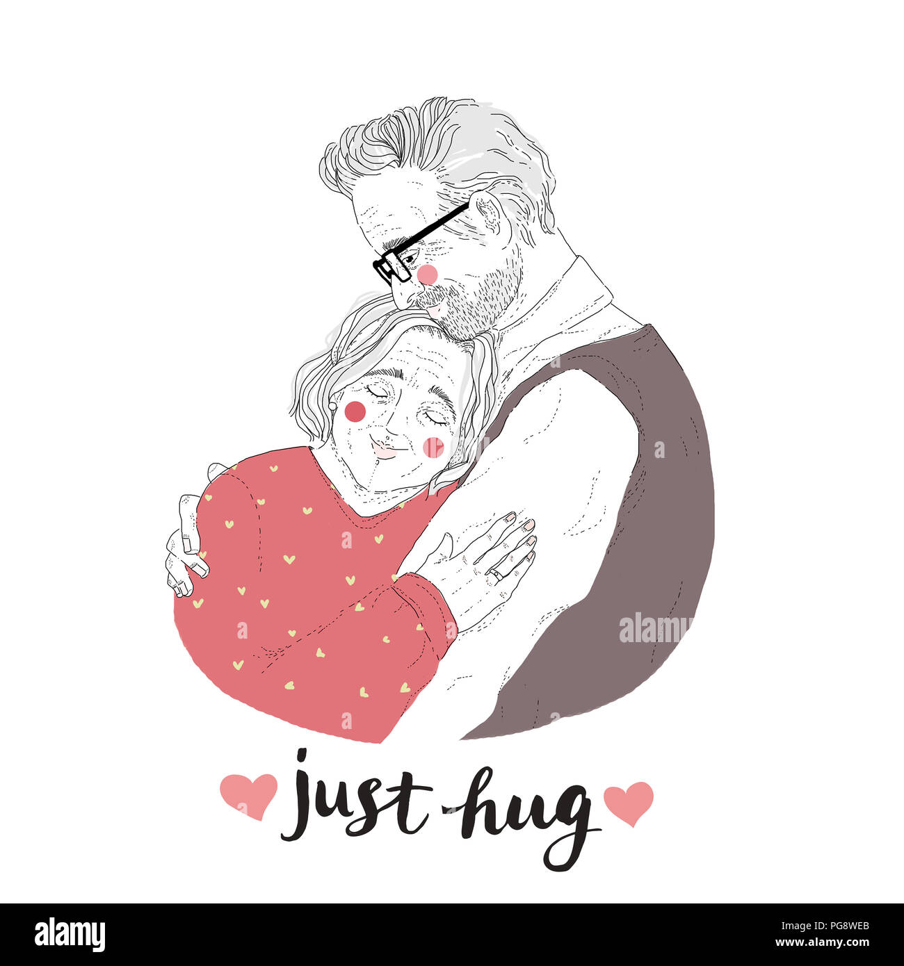 Aggregate 165+ cute hug sketches