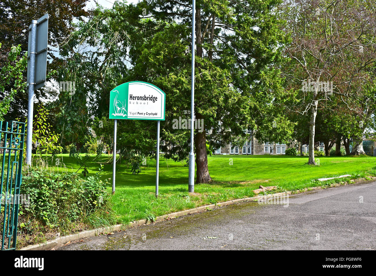 Heronsbridge School is both a Primary & Secondary school for children with special needs in Bridgend, S.Wales. Mainly day pupils but some boarders. Stock Photo