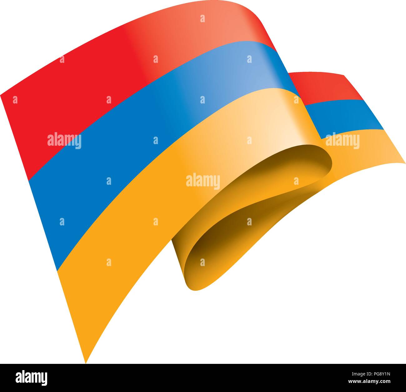 Armenia flag, vector illustration on a white background Stock Vector ...