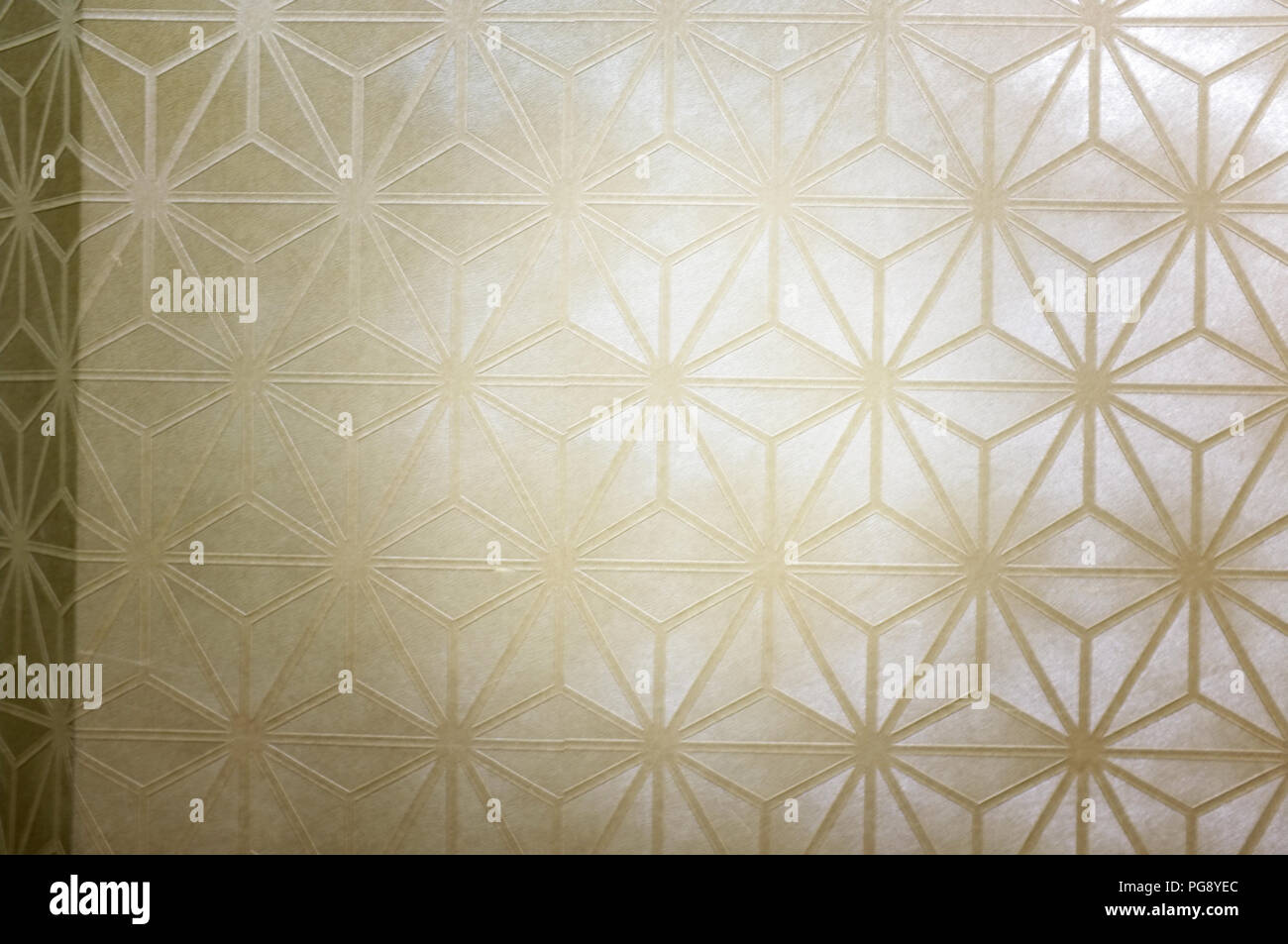 Geometry In Cube Pattern Shape On Old Wallpaper Texture Stock