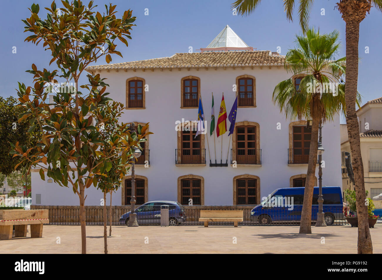 Town Hall in Albox, small rural town in Andalucia Spain Stock Photo