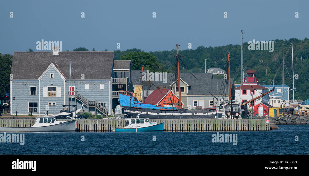 Pictou waterfront from the Jitney walking trail in Pictou, Nova Scotia