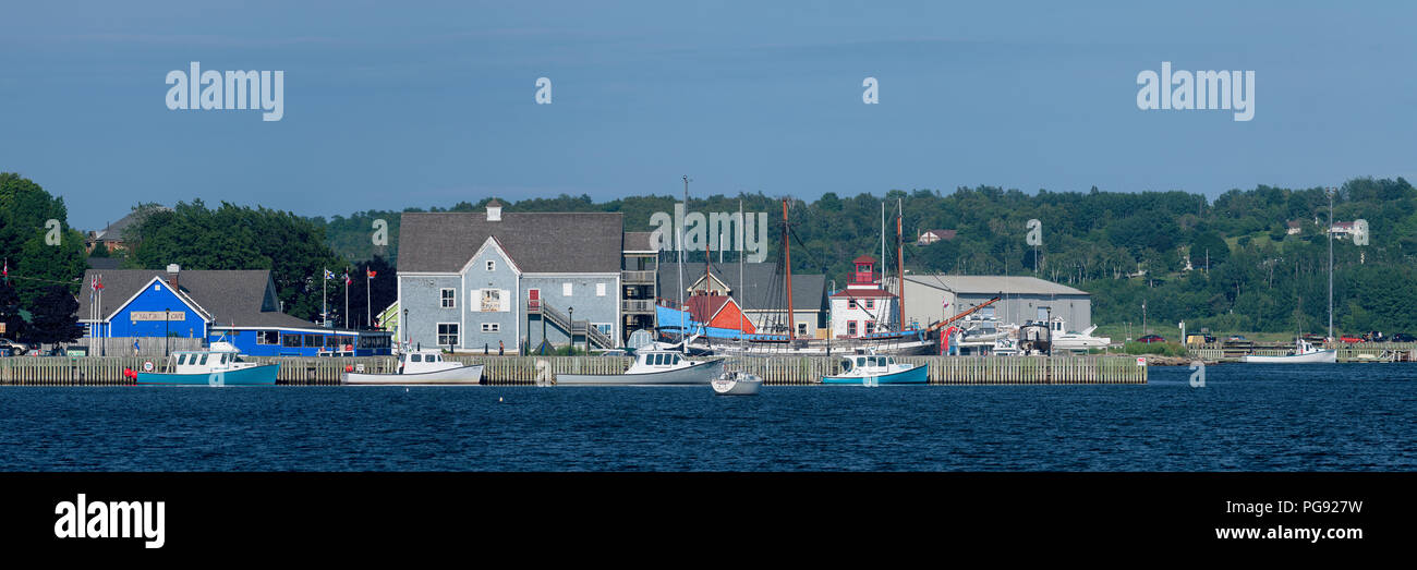 Pictou waterfront from the Jitney walking trail in Pictou, Nova Scotia