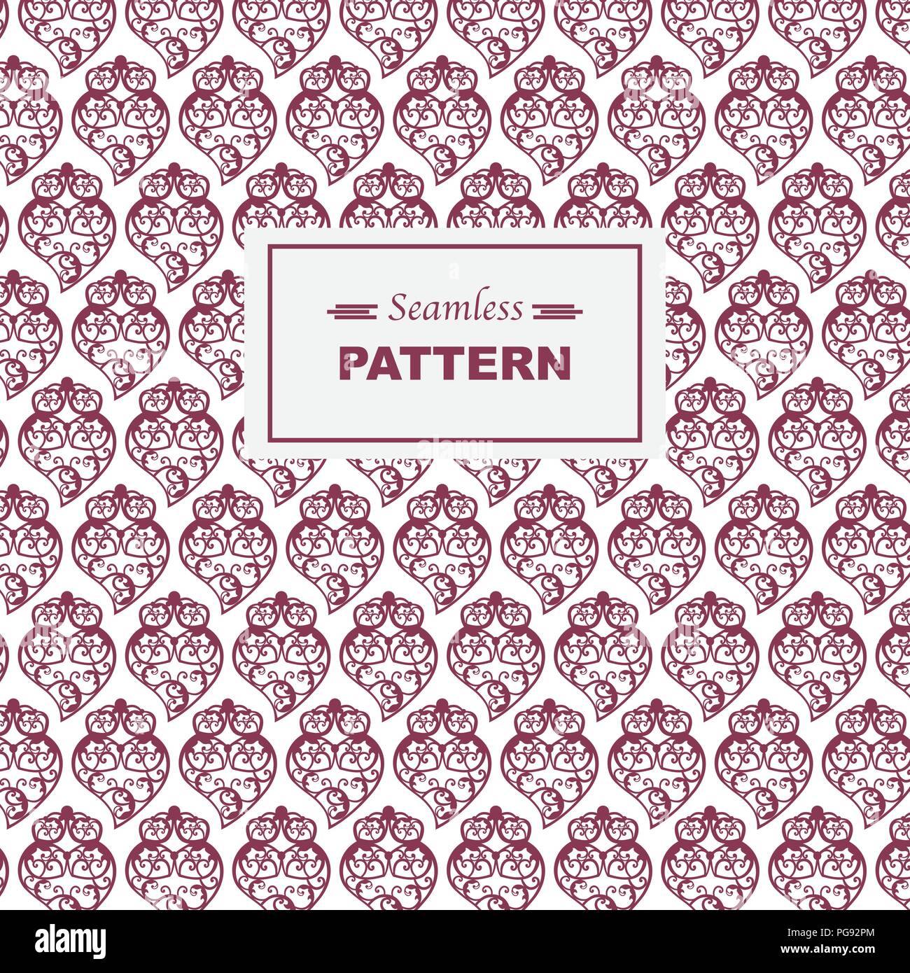 Viana Heart Seamless Pattern Stock Vector
