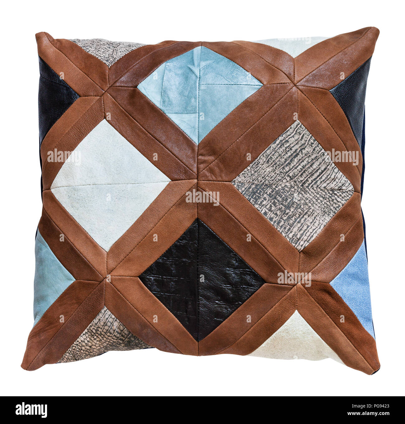 white leather pillow