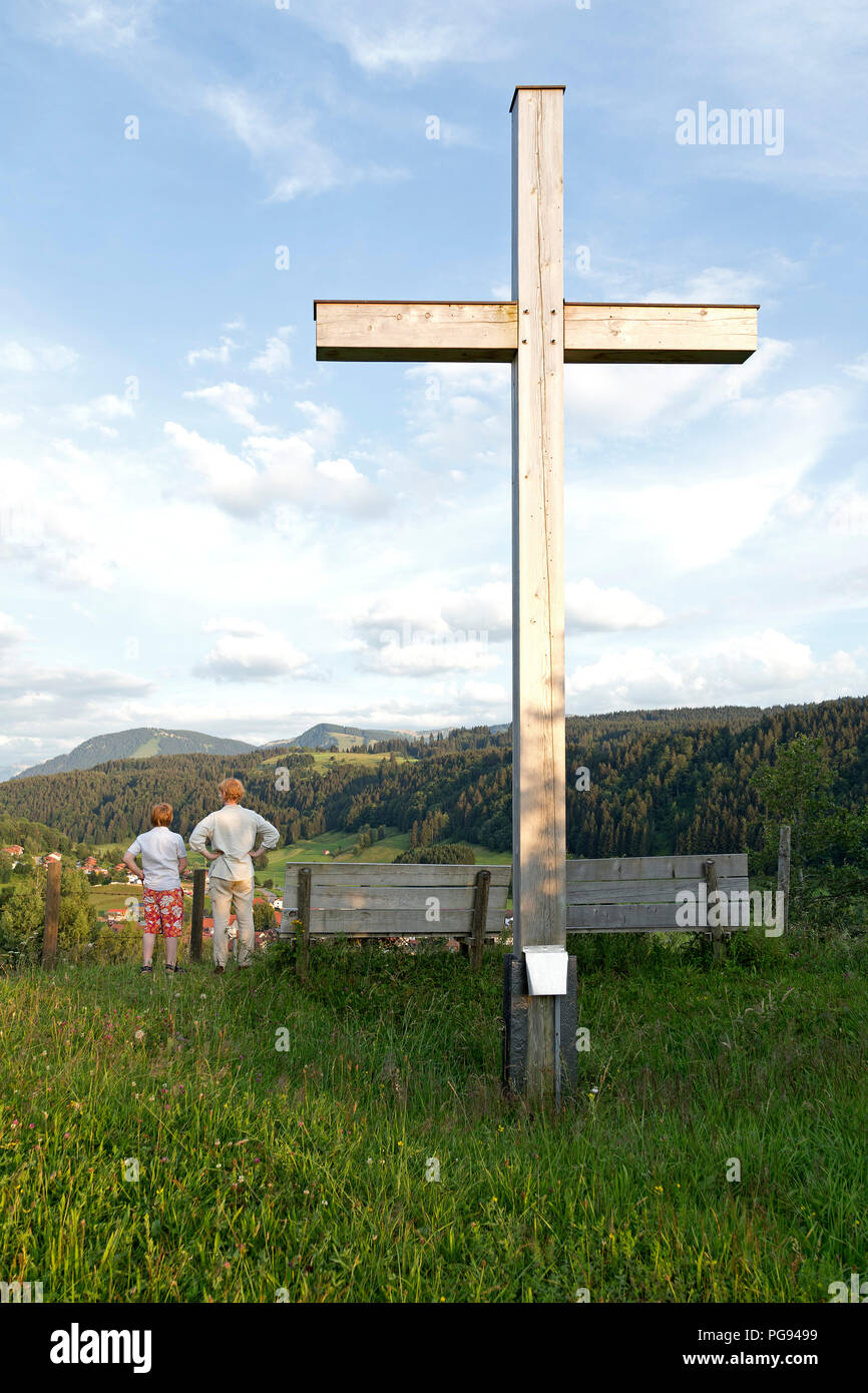 cross near Missen-Wilhams, Allgaeu, Bavaria, Germany Stock Photo