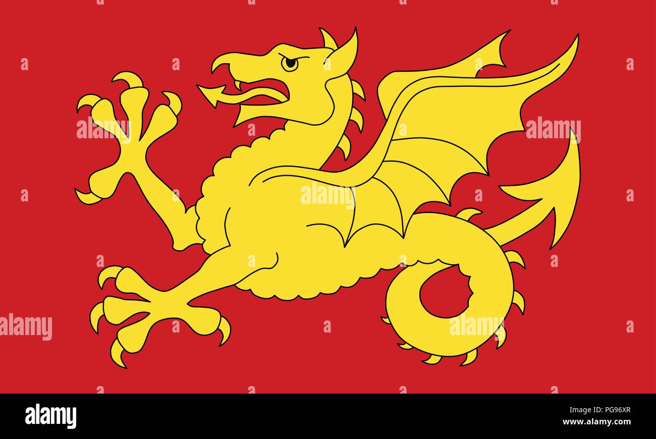 The historic flag of Wessex Stock Vector