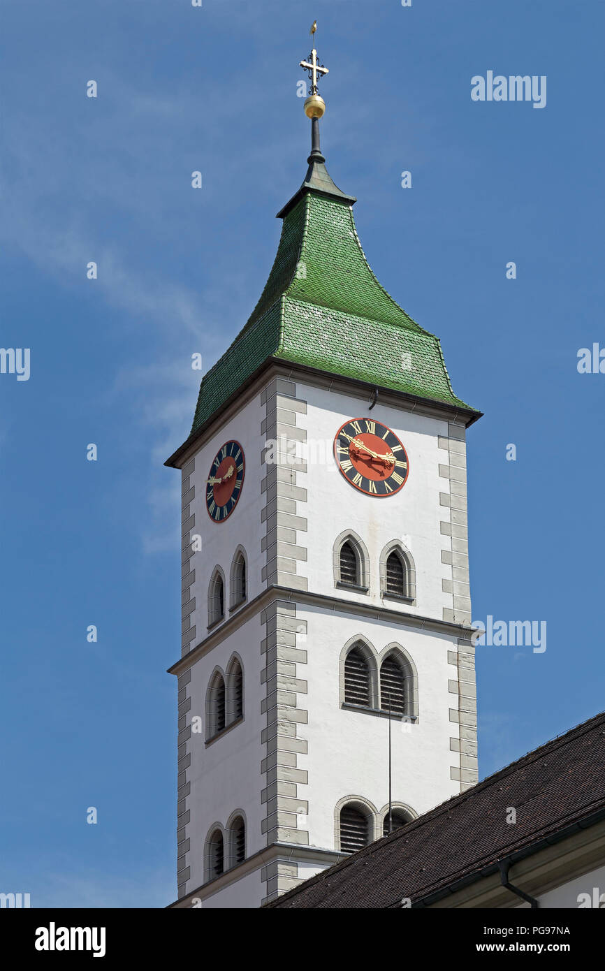 church of St. Martin, old town, Wangen, Allgaeu, Baden-Wuerttemberg, Germany Stock Photo