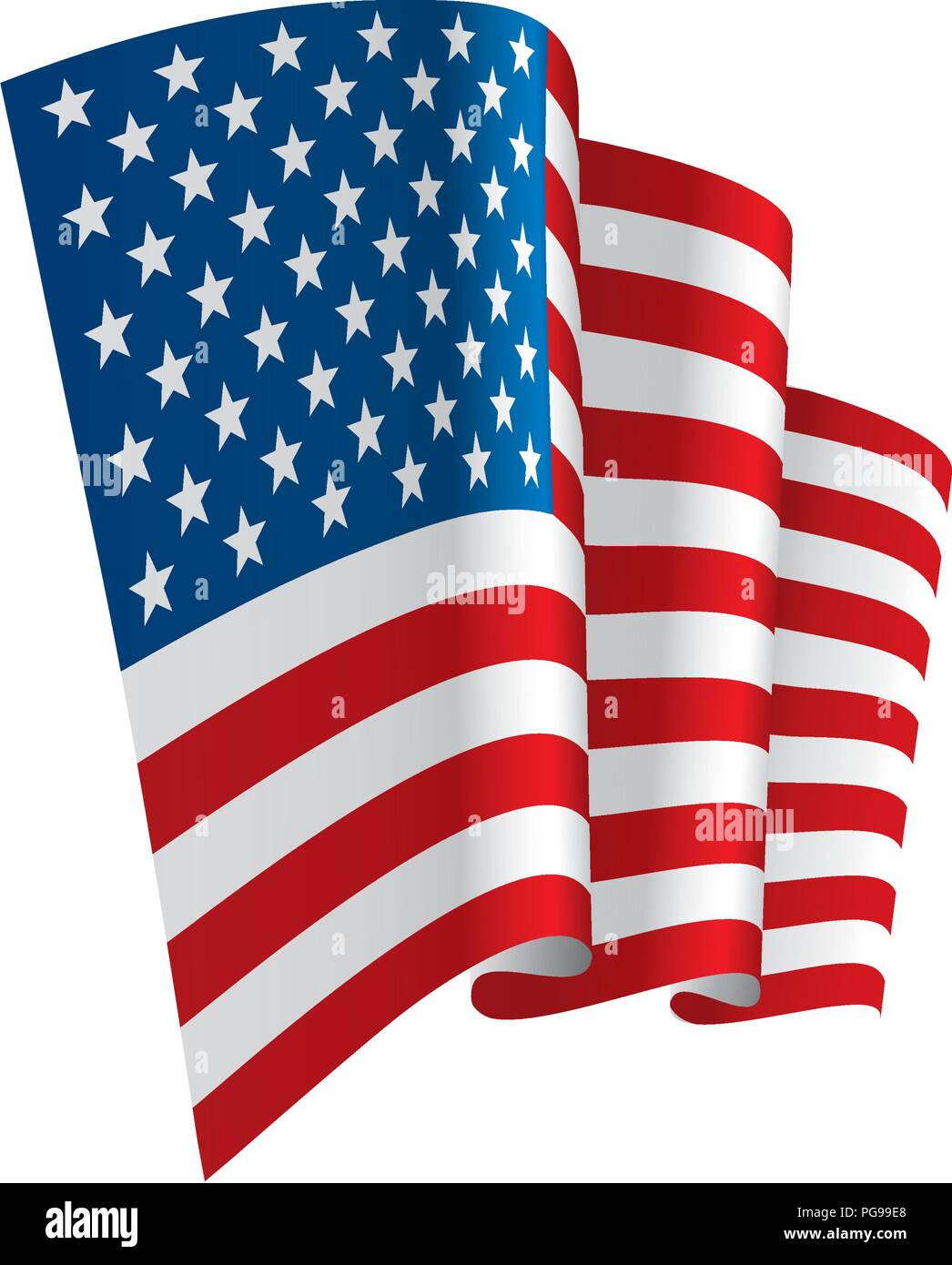 USA Flag isolated Stock Vector Image & Art - Alamy