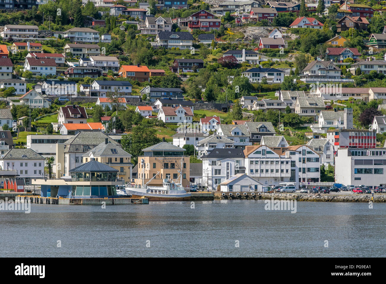 View of Maloy, Norway. Stock Photo