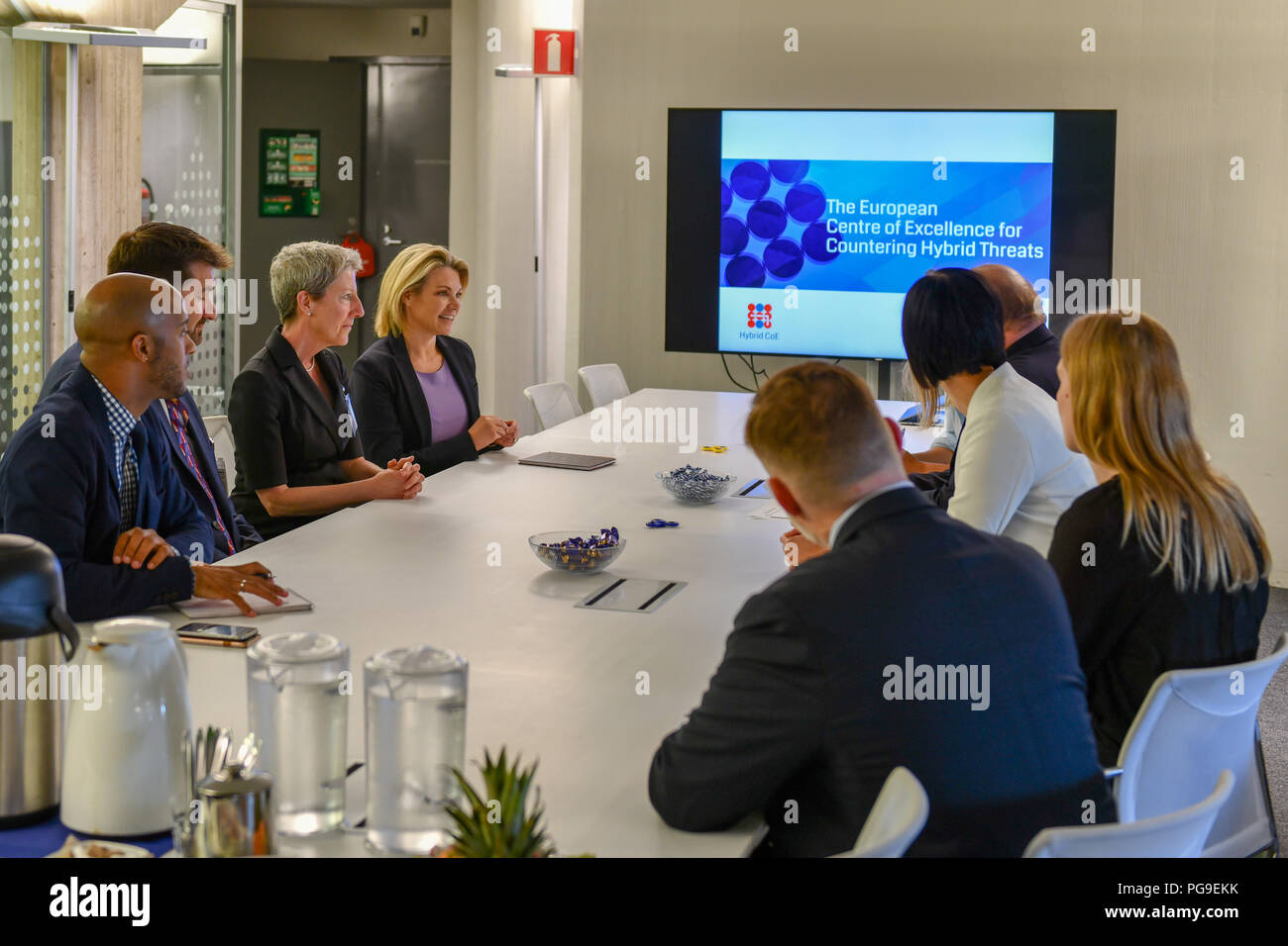 Acting Under Secretary for Public Diplomacy and Public Affairs Heather  Nauert visits the European Centre of Excellence for Countering Hybrid  Threats in Helsinki, Finland on July 16, 2018 Stock Photo - Alamy