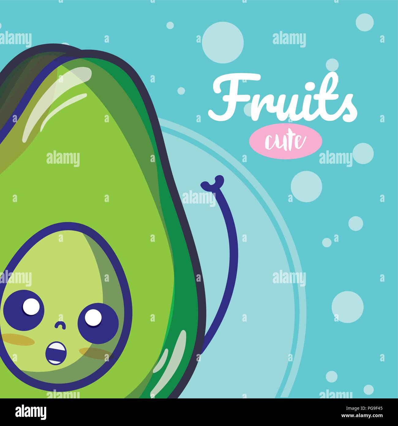 Avocado cute fruits cartoons Stock Vector Image & Art Alamy