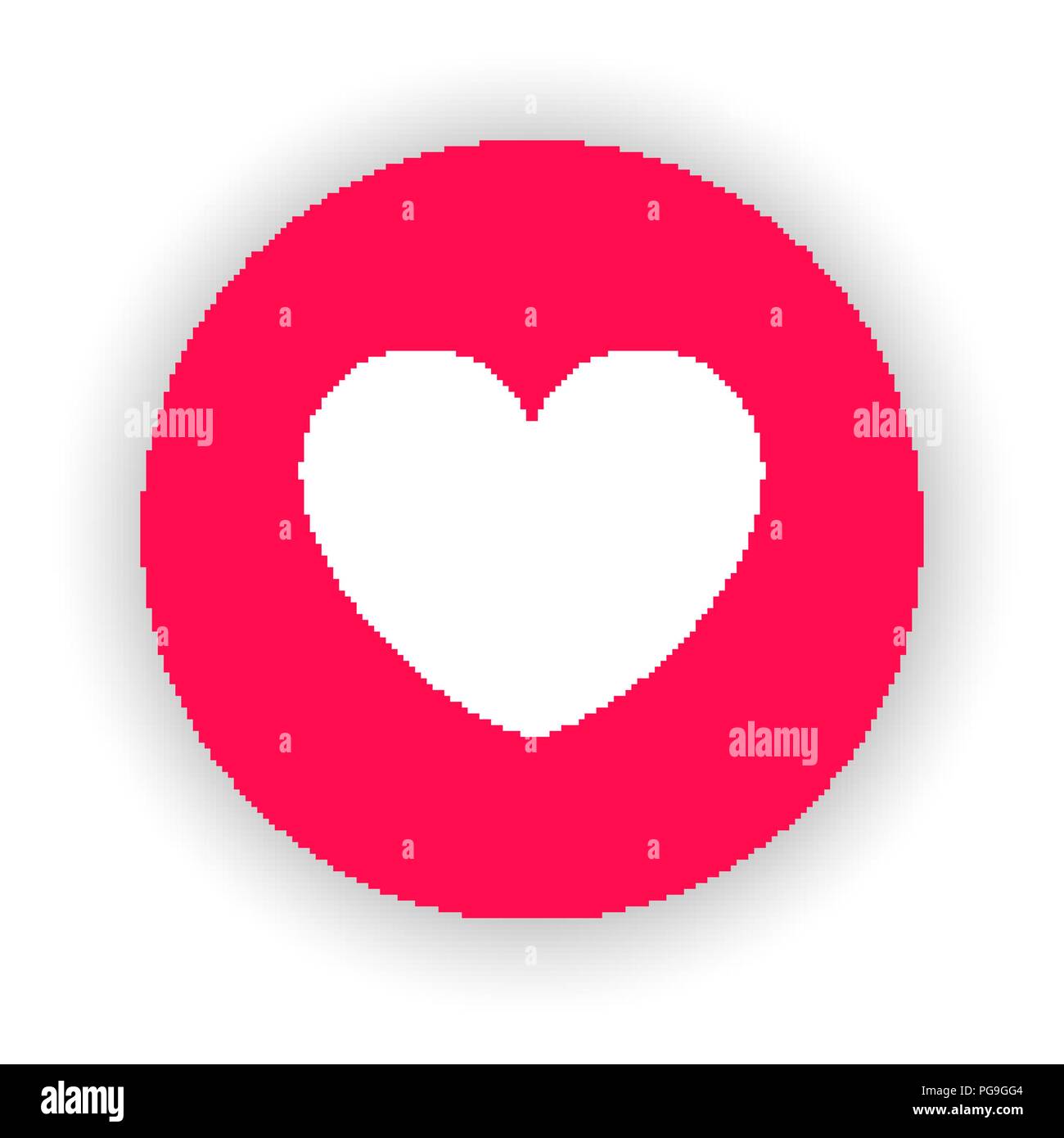 Red heart icon isolated on white background Stock Vector Image & Art ...