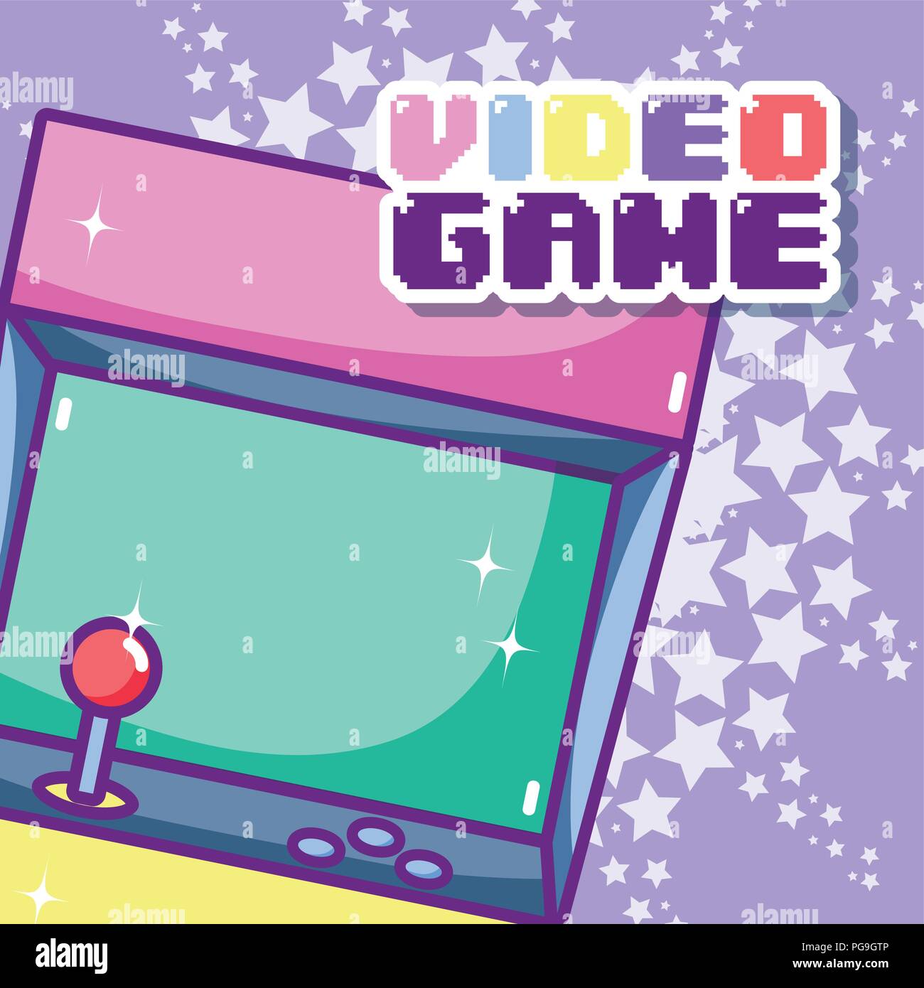 Videogame cartoons concept Stock Vector