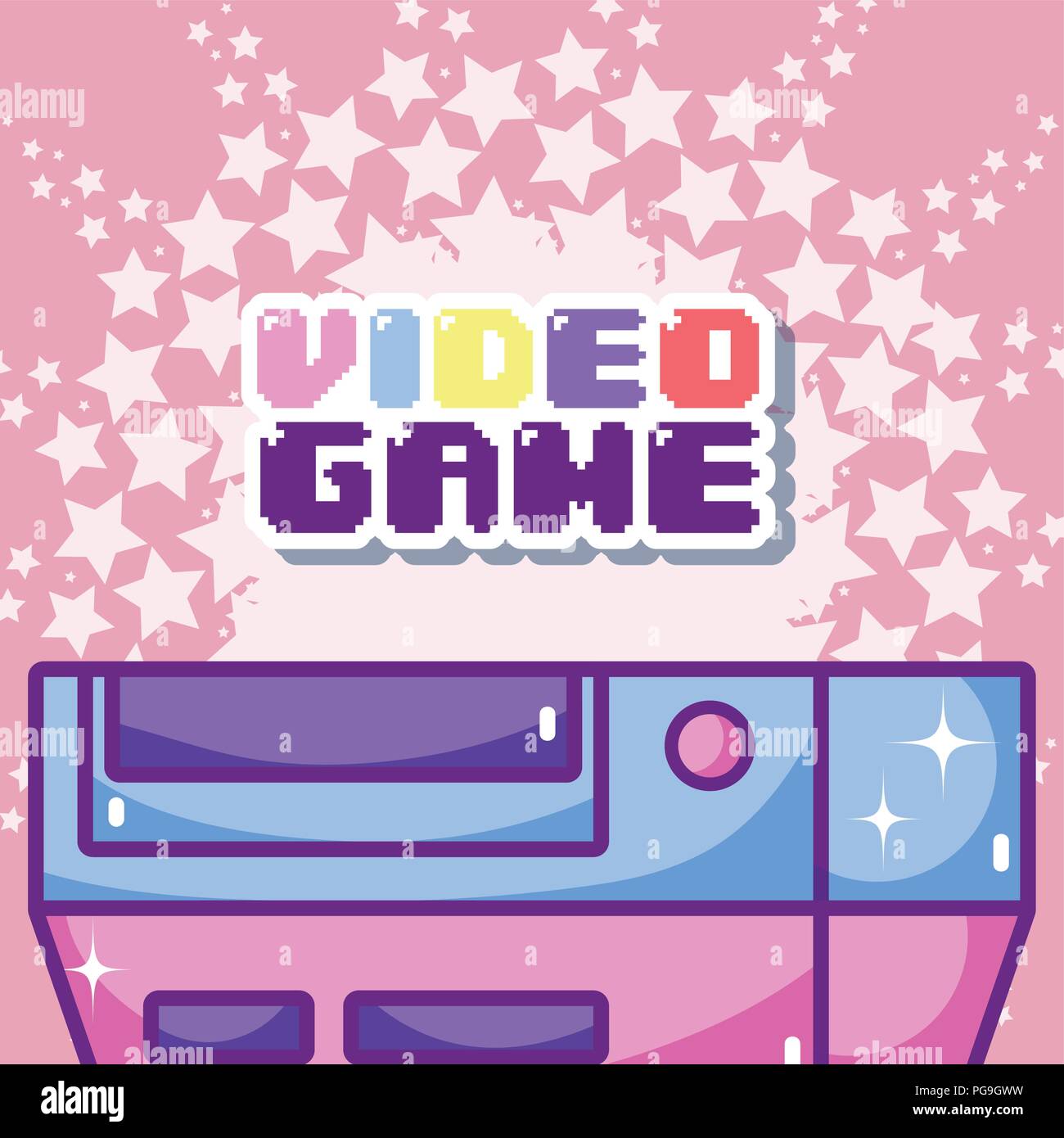 Videogame cartoons concept Stock Vector