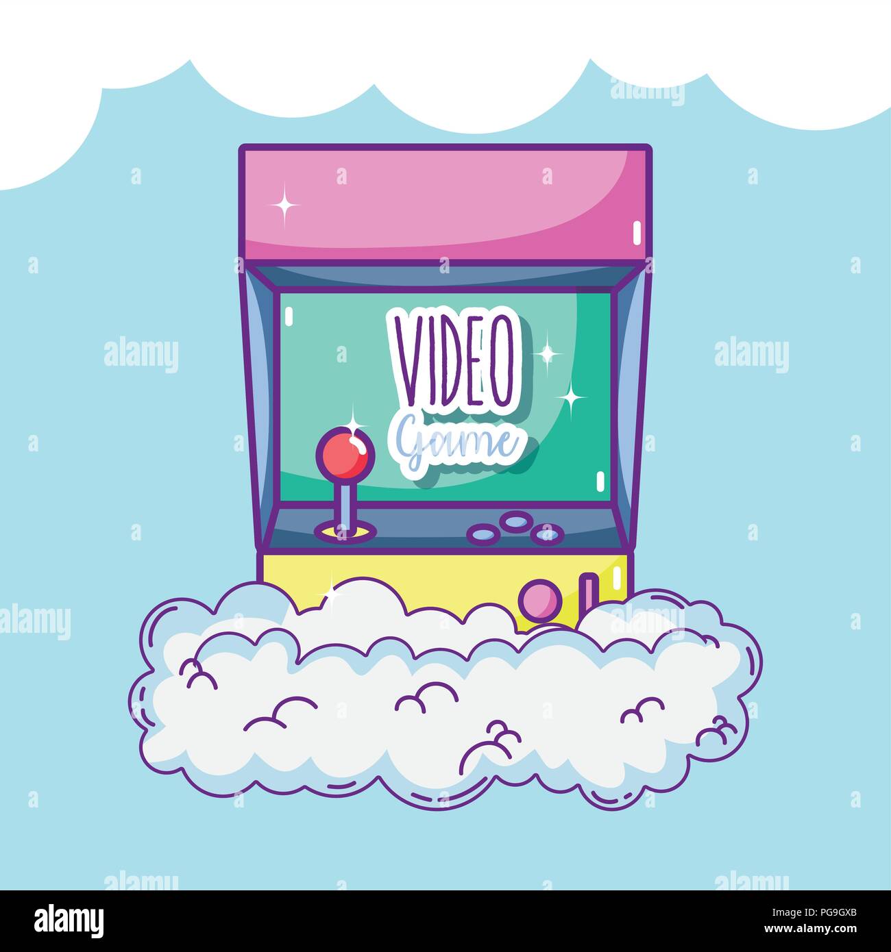 Videogame cartoons concept Stock Vector