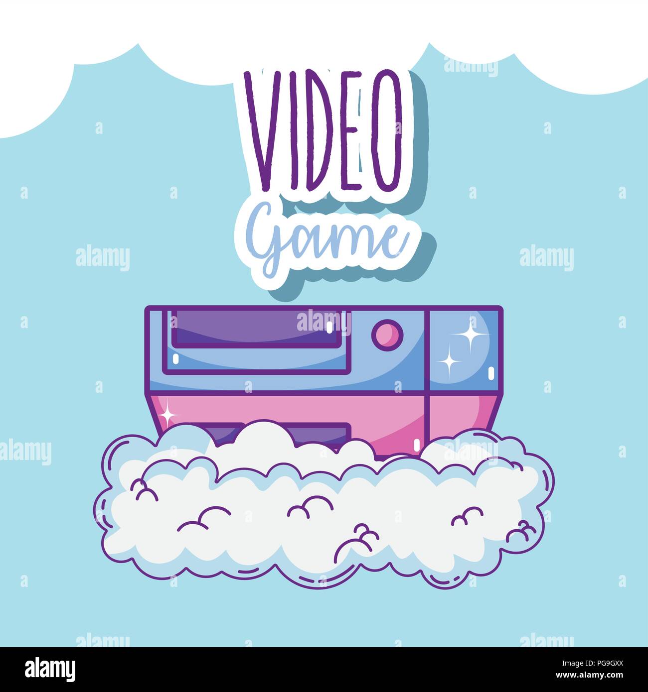 Videogame cartoons concept Stock Vector
