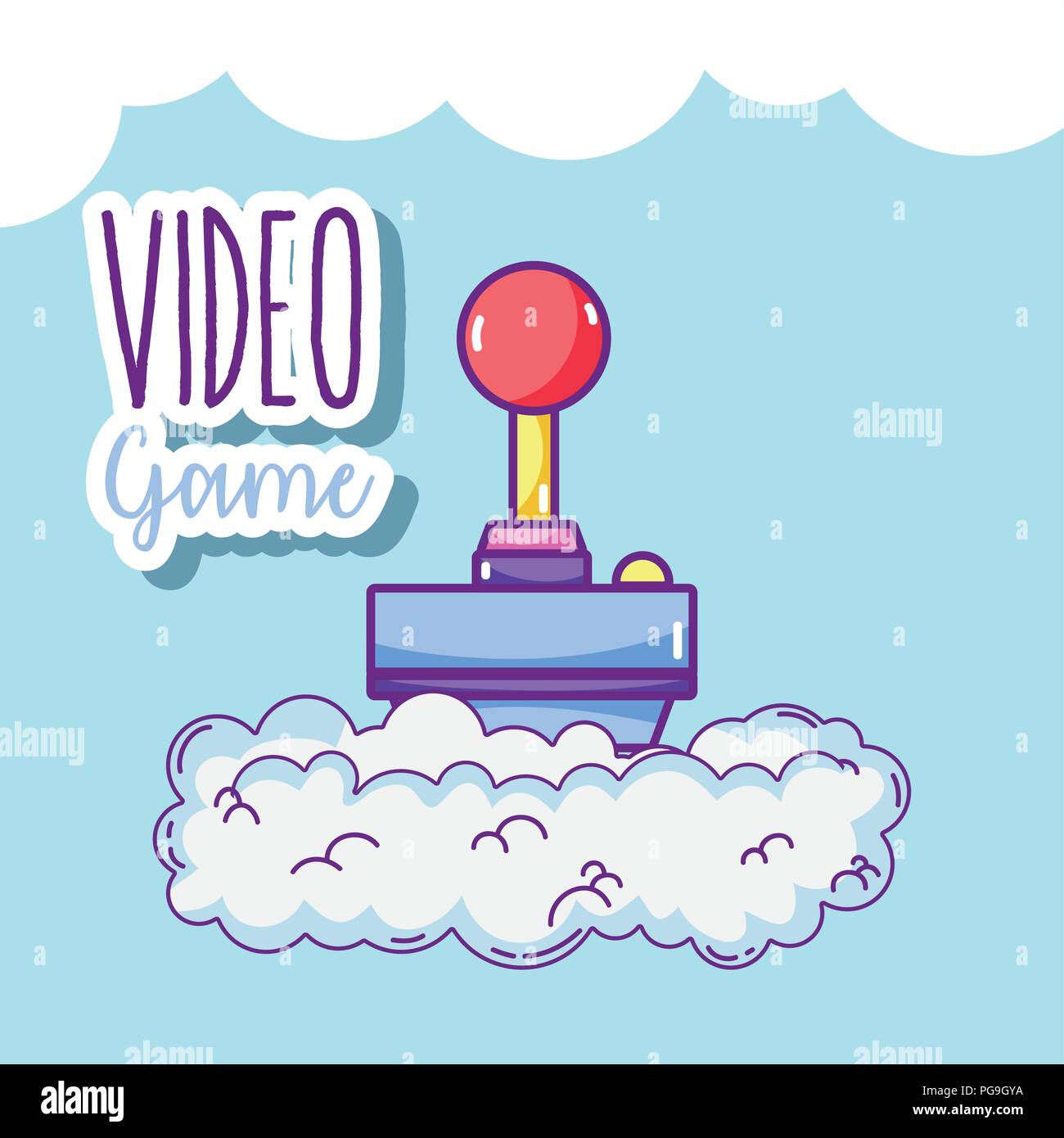 Videogame cartoons concept Stock Vector
