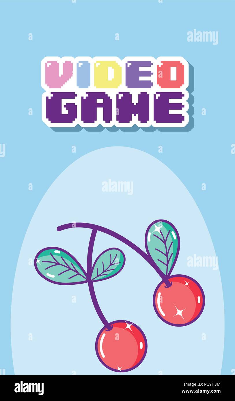 Videogame cartoons concept Stock Vector