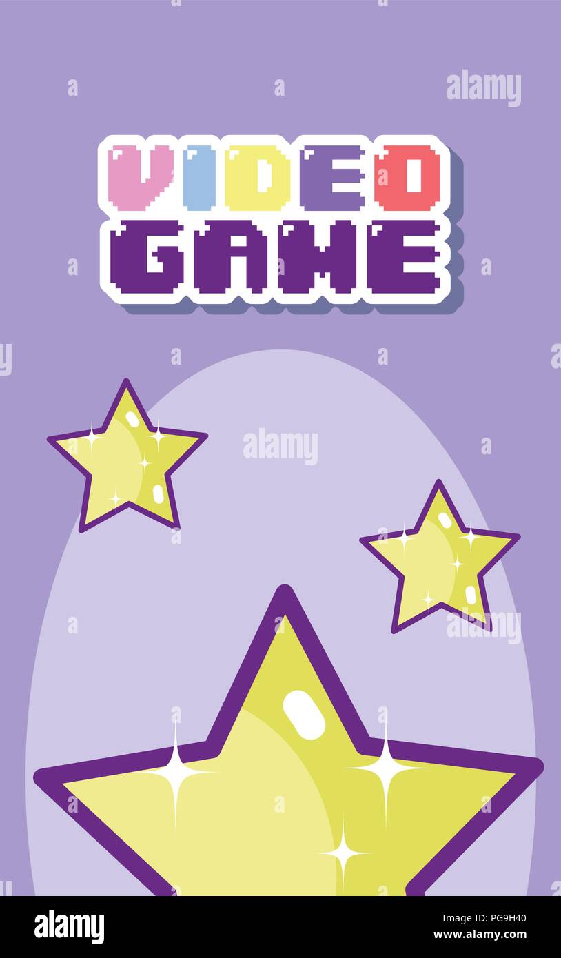 Videogame cartoons concept Stock Vector