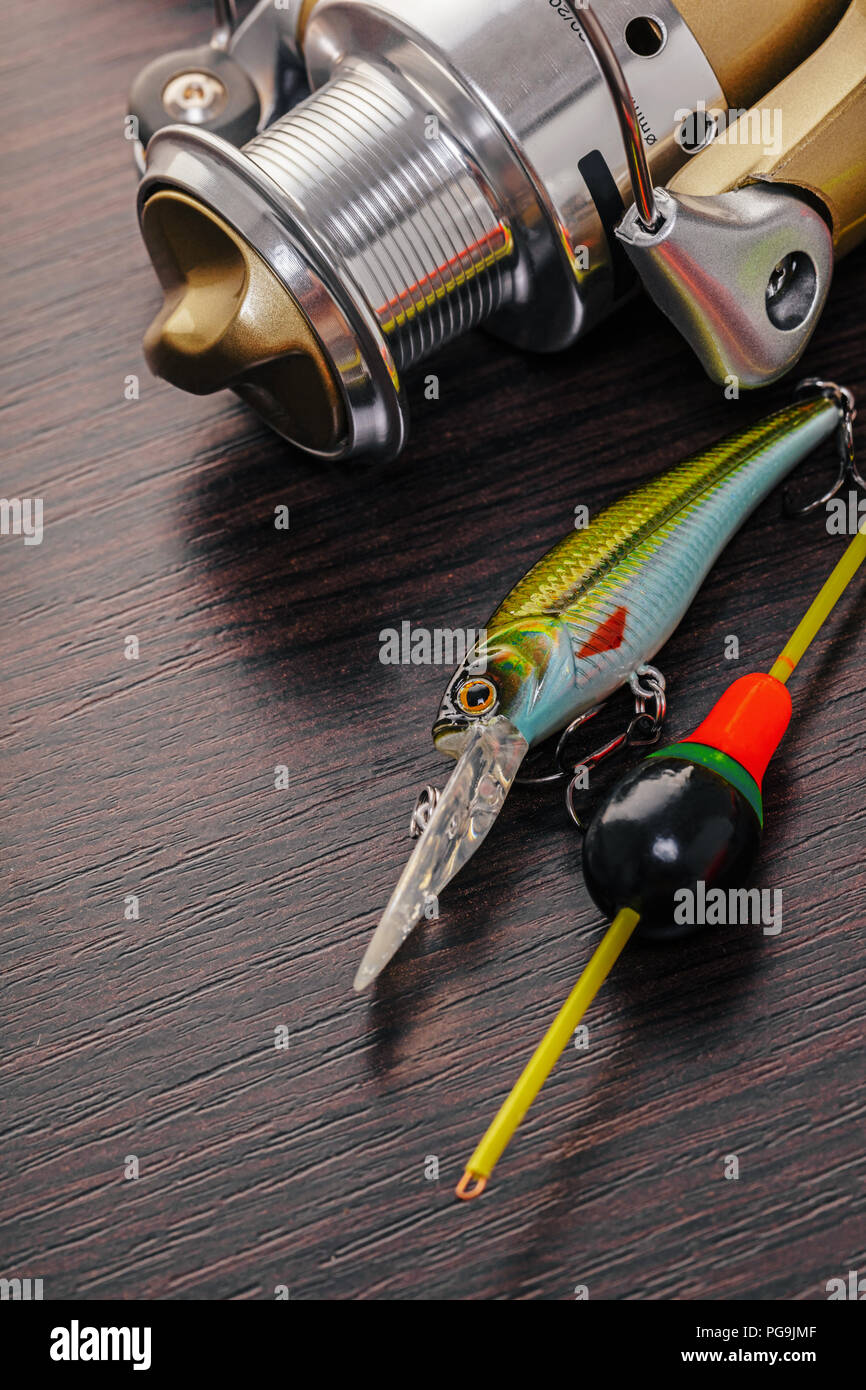fishing tackle box filled with sea fishing gear and rod uk Stock Photo -  Alamy