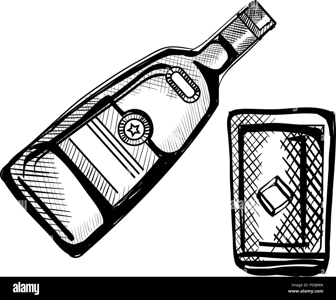 Scottish illustration whiskey Black and White Stock Photos & Images - Alamy