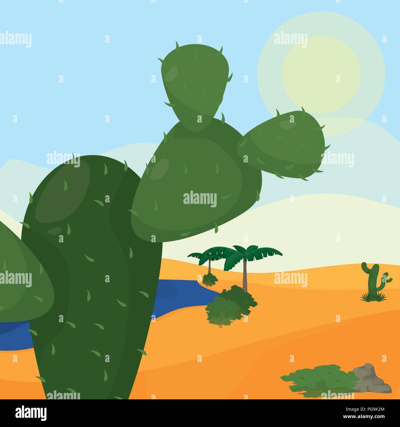 Desert cactus plant Stock Vector Image & Art - Alamy