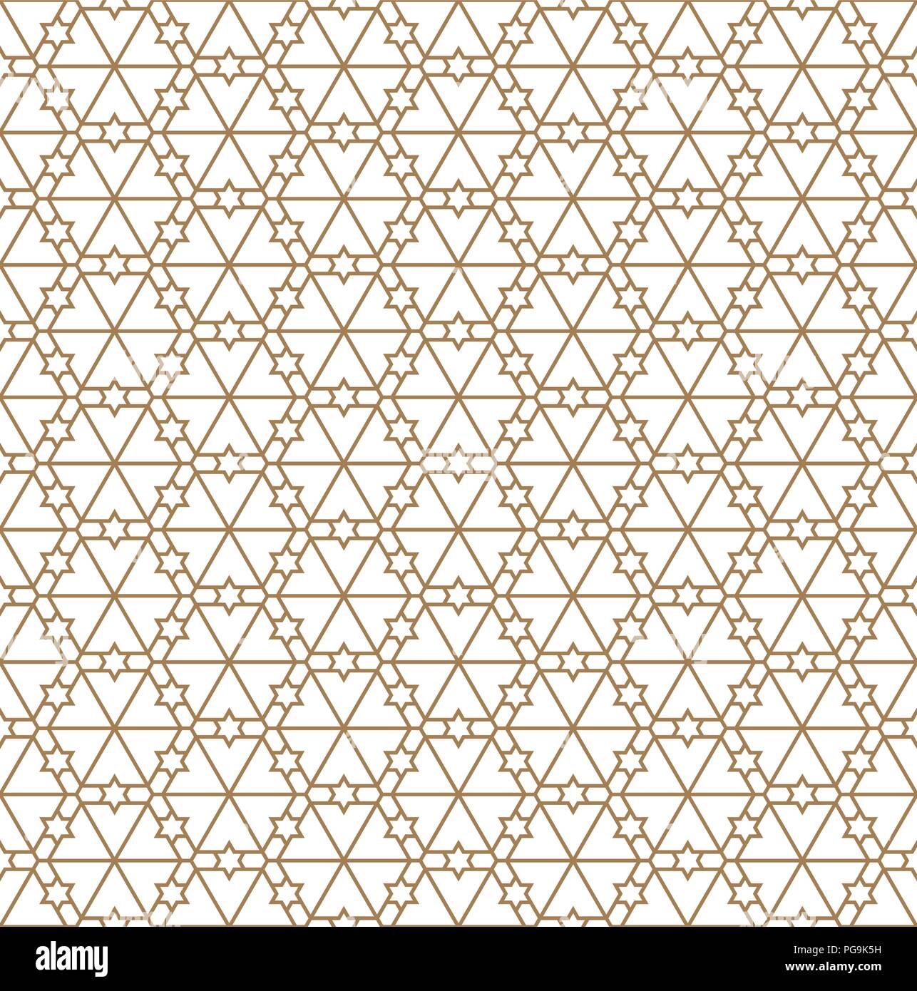 Seamless pattern in golden average lines.Based on arabic geometric ...