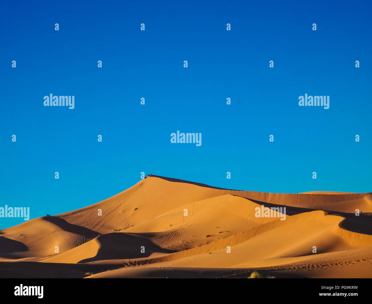 Picture perfect Sand dunes in Sahara Desert Morocco Stock Photo