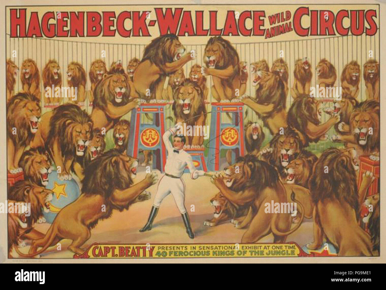 Vintage circus poster hi-res stock photography and images