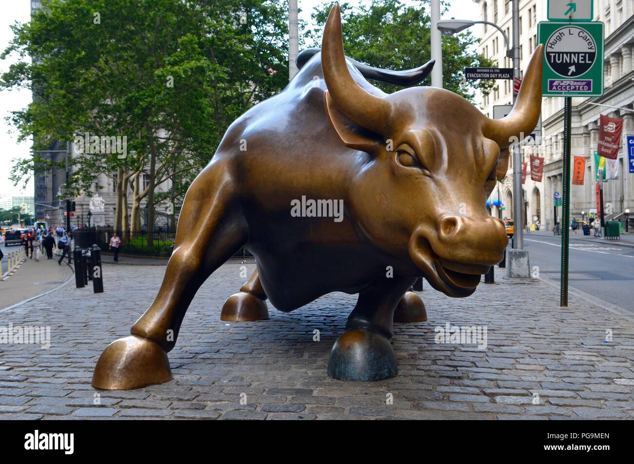 Bull in Lower Manhattan, New York, NY, USA Stock Photo Alamy