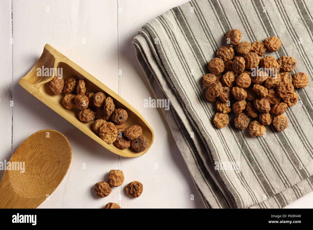 Tigernuts / earth almonds / nutsedges, top view Stock Photo Alamy
