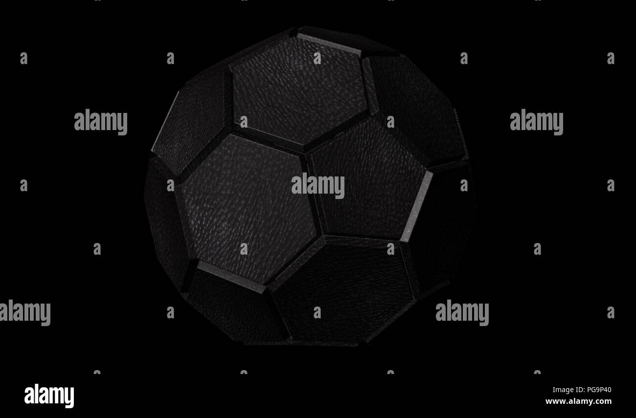 3D render of soccer ball Isolated on a black background Stock Photo - Alamy