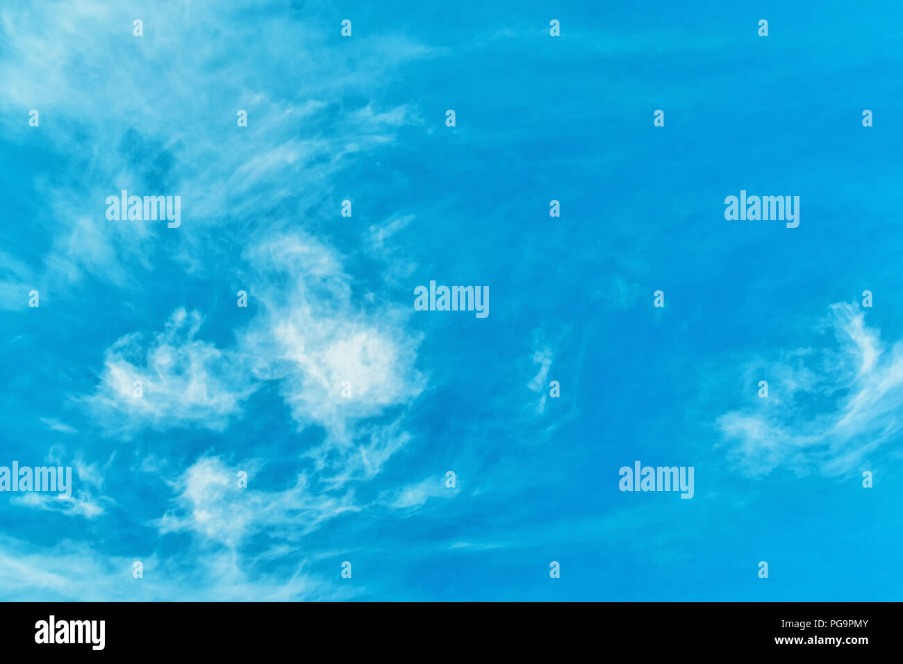 Blue Cloudy Sky In Style Of Drawing With Watercolors Stock Photo Alamy