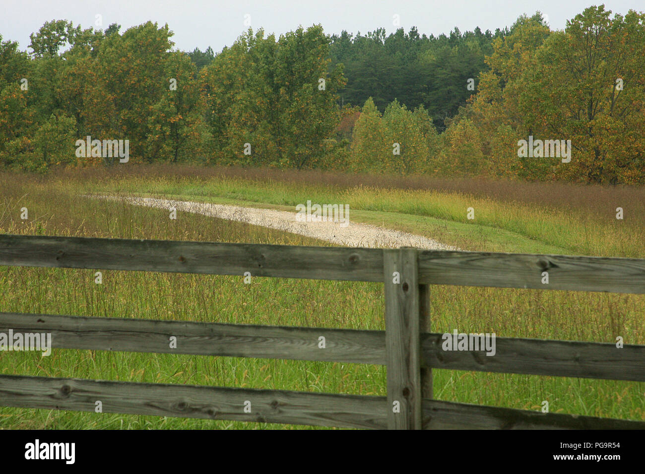 Fall landscape in the countryside. Appomattox, Virginia. Stock Photo