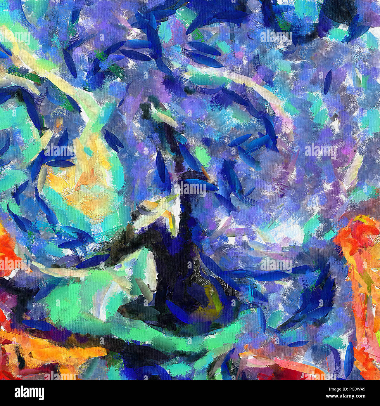 Oil painting abstract background in fashion impressionism style. Hand ...