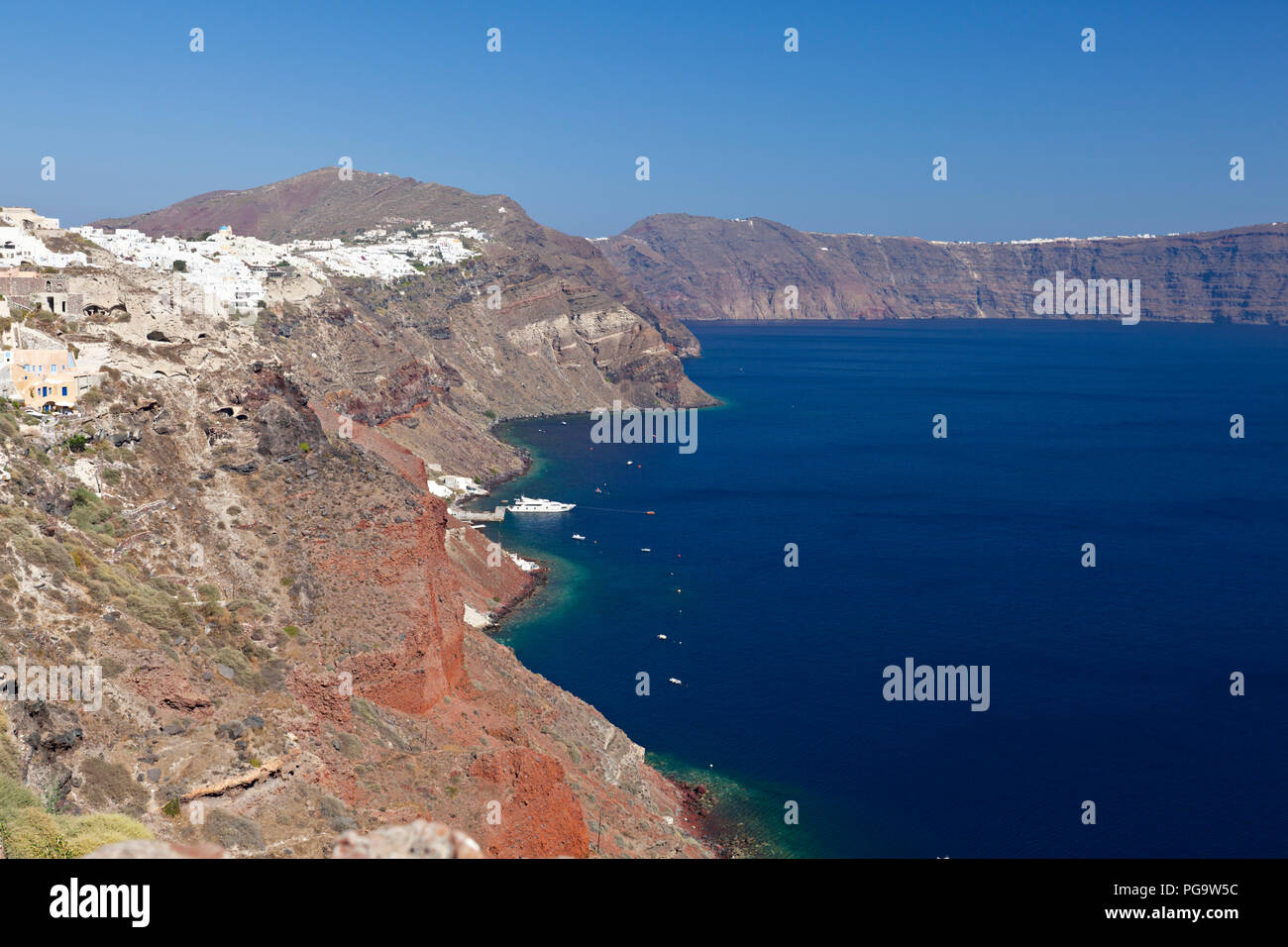 View from Oia over the Santorini caldera Stock Photo - Alamy