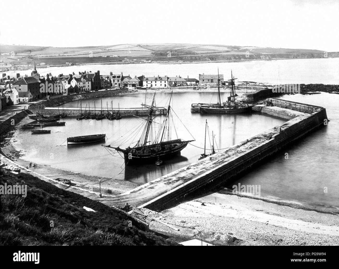 Stonehaven harbour, Victorian period Stock Photo Alamy