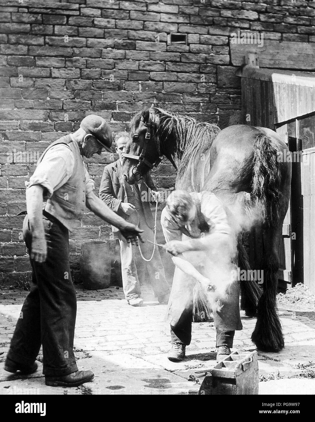 Old blacksmith Black and White Stock Photos & Images Alamy