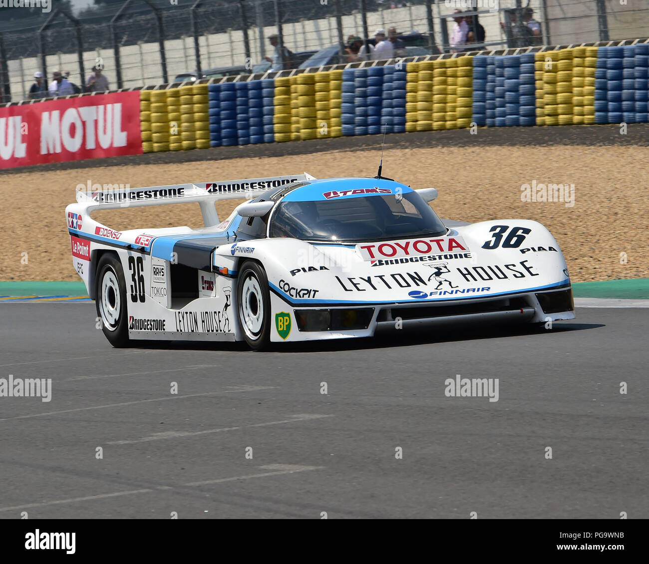 Hisashi Kunie, Toshiya Ito, Toyota 85C, Group C Racing, Le Mans Classic 2018, July 2018, Le Mans, France, circuit racing, Classic, classic cars, Class Stock Photo