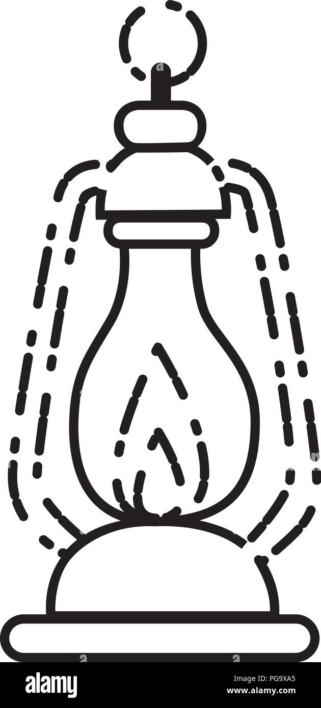 camp lamp oil Stock Vector