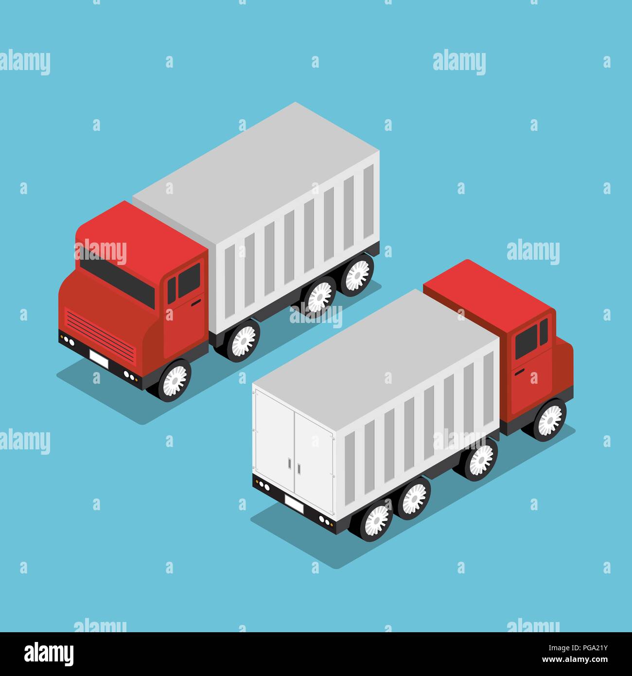 3d design semi trailer Stock Vector Images - Alamy