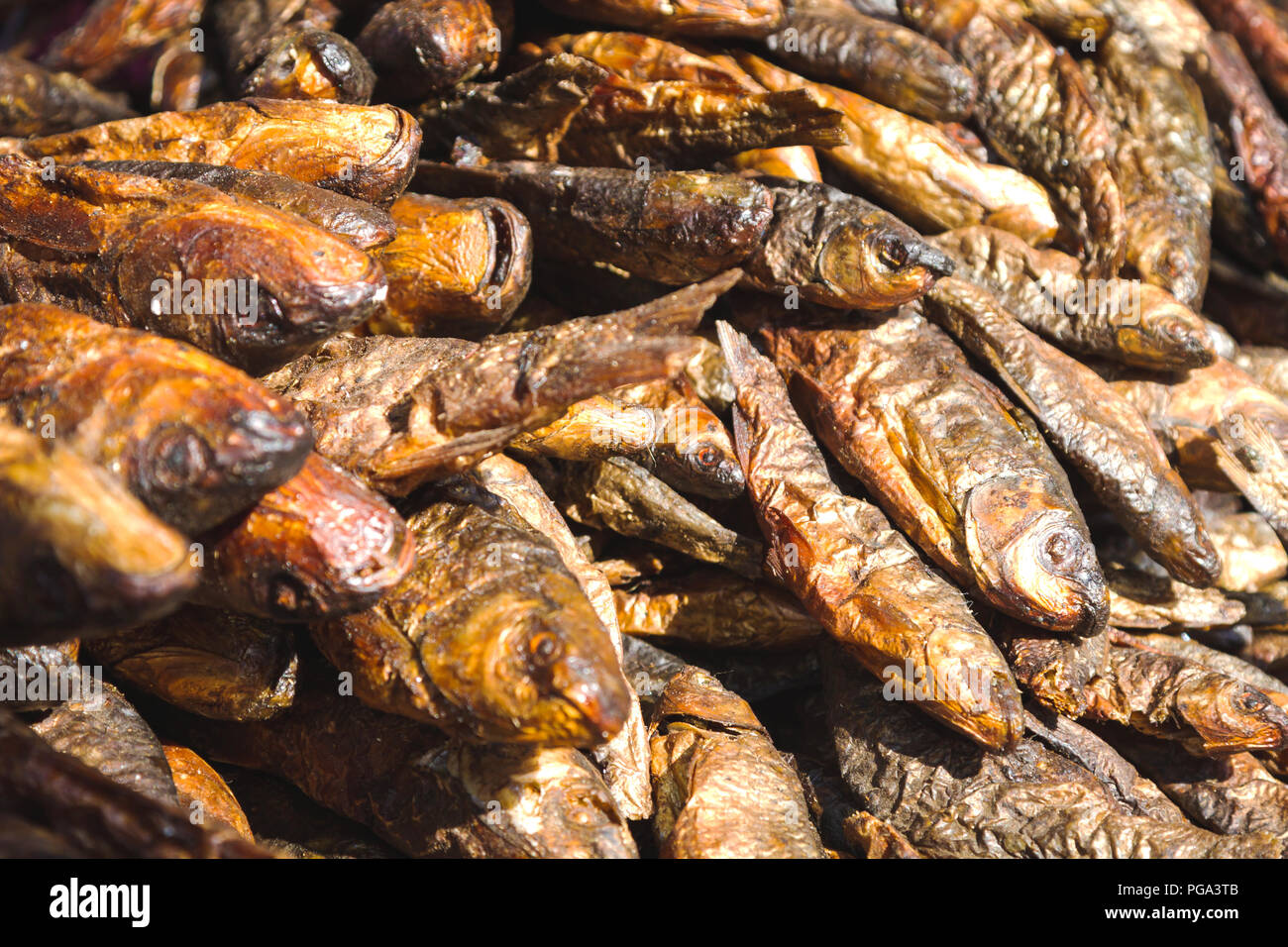 Local Dry Fish for sale in the Local Market of Kathmandu Nepal Stock