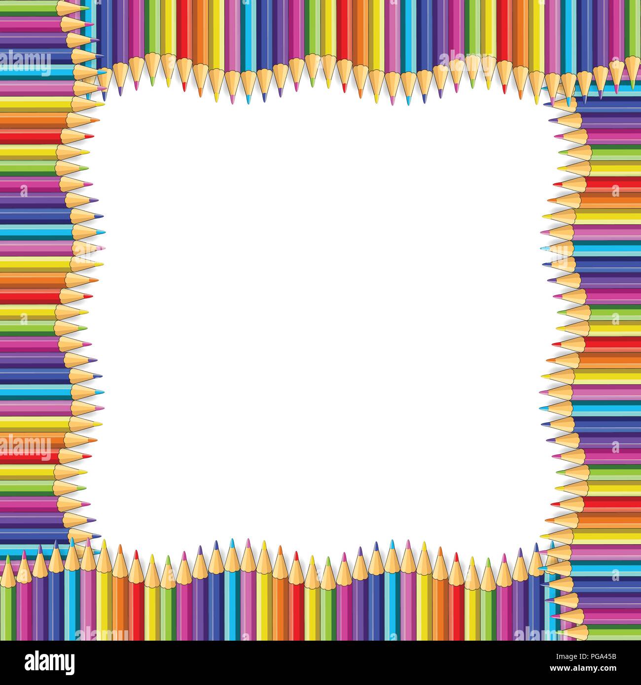 Download Vector square wavy border made of multicolored wooden ...