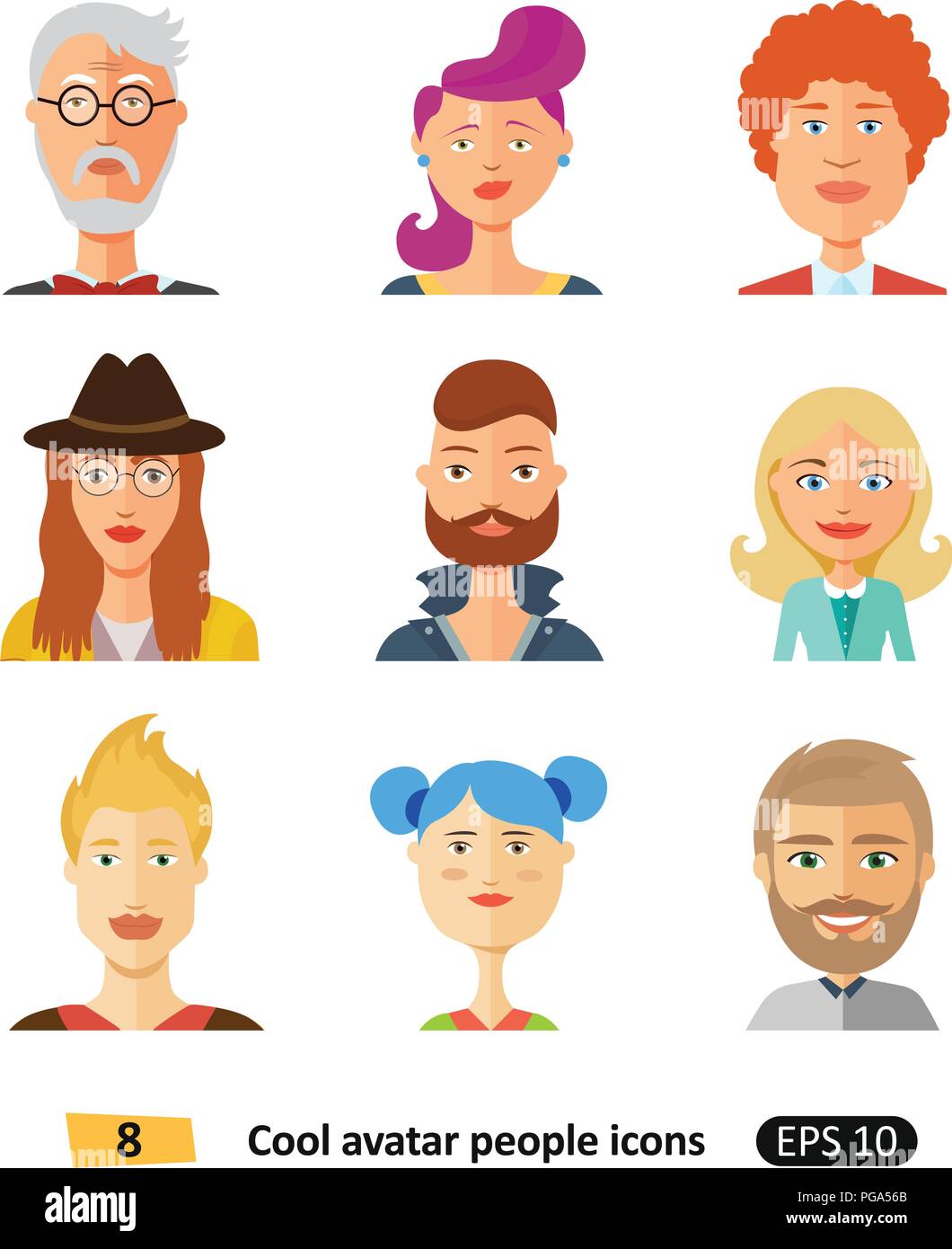 Avatar Icons People collection By NikoDzhi Art