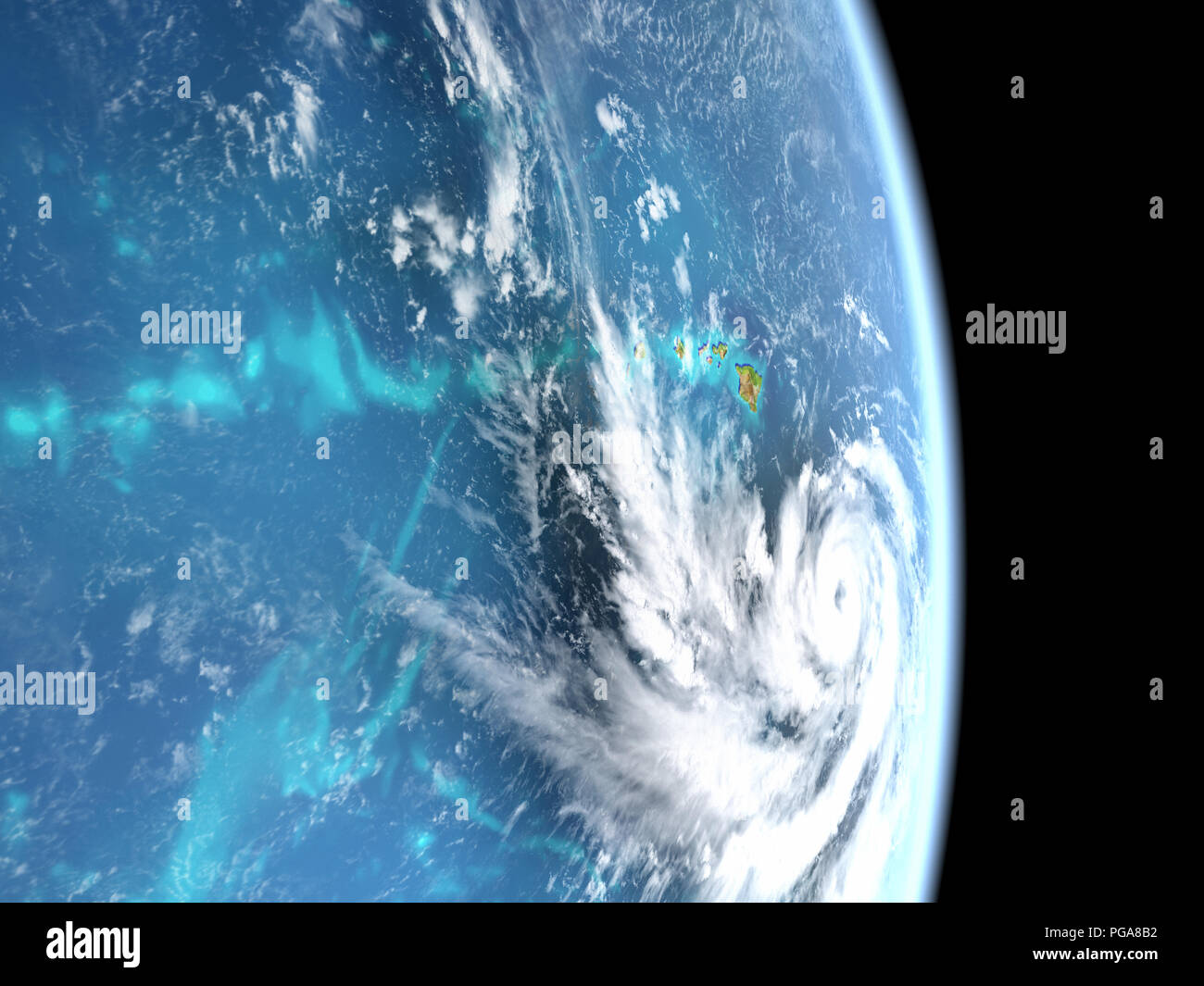 Massive Hurricane Lane in central Pacific approaching Hawaii in August ...