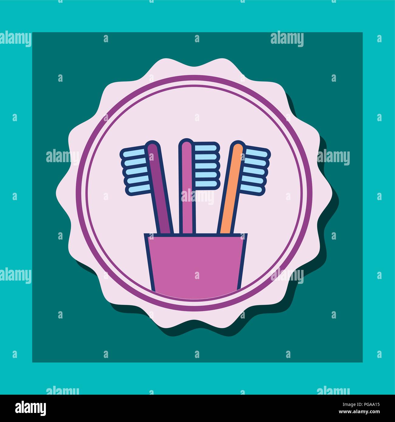 Two toothbrushes toothpaste Stock Vector Images - Alamy