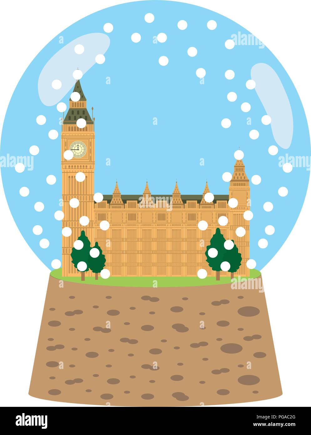London snow globe souvenir Stock Vector Images Alamy