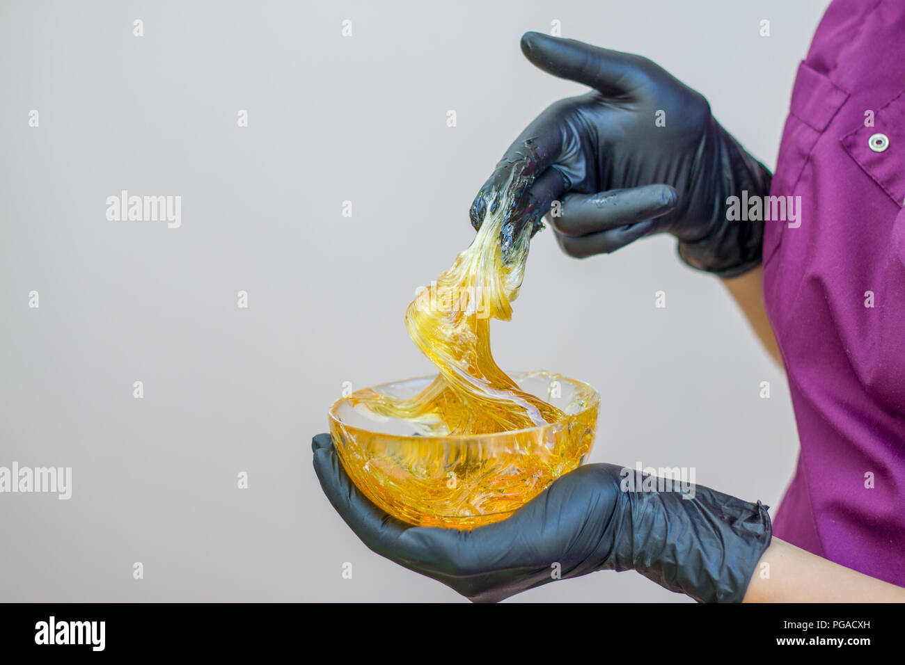 Depilation And Beauty Concept Sugar Paste Or Wax Honey For Hair