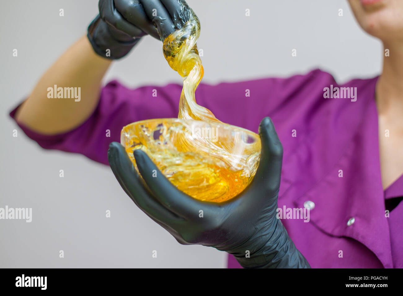 Depilation And Beauty Concept Sugar Paste Or Wax Honey For Hair